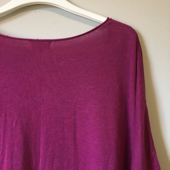 Fandango Pink Loose and Soft V-neck Pullover Sweater - Picture 5 of 10